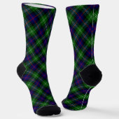 Sutherland tartan blue green plaid sokken (Gebogen)