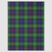 Sutherland tartan blue green plaid tissuepapier (Voorkant)