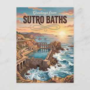 Sutro Baths Californië Briefkaart