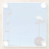Sutro Tower Glazen Onderzetter (Achterkant)