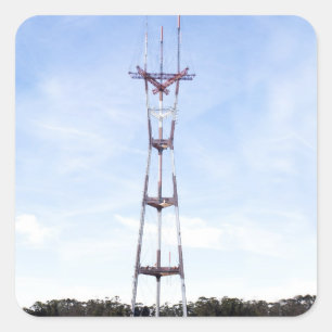 Sutro Tower Vierkante Sticker