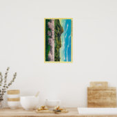 Sutter Buttes and Orchards in Bloom Poster (Keuken)