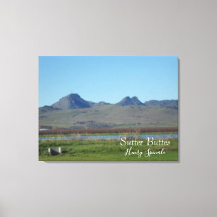 Sutter Buttes Mountain Range Canvas Afdruk
