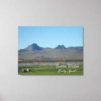 Sutter Buttes Mountain Range Canvas Afdruk