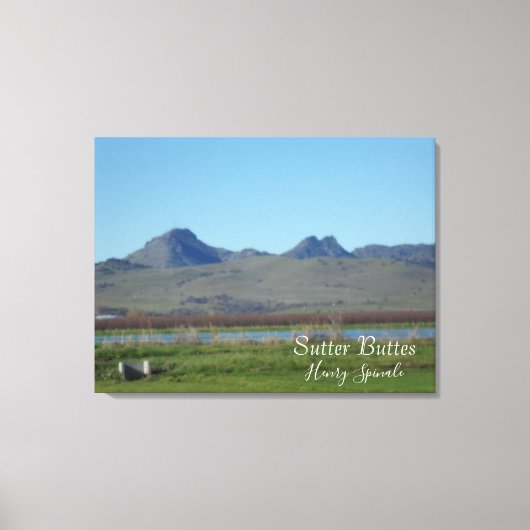 Sutter Buttes Mountain Range Canvas Afdruk (Voorkant)