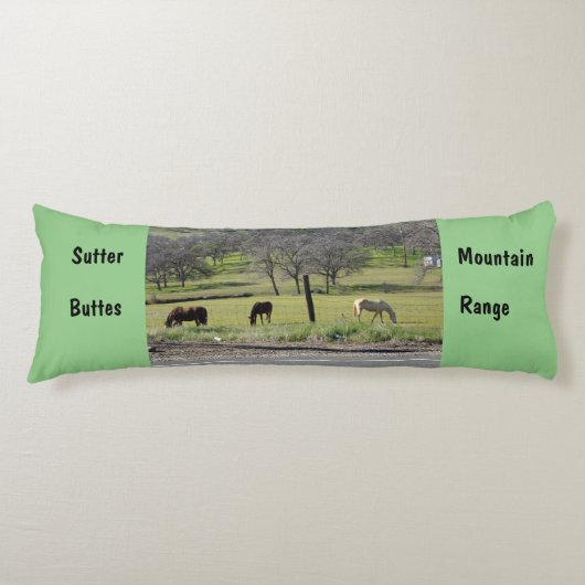 Sutter Buttes Mountain Range met lijmkussens. Lichaamskussen (Voorkant)