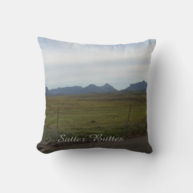 Sutter Buttes Mountain Range werpen kussen (Voorkant)