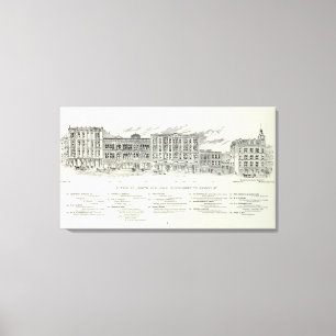 Sutter North side Montgomery en Kearny Canvas Afdruk