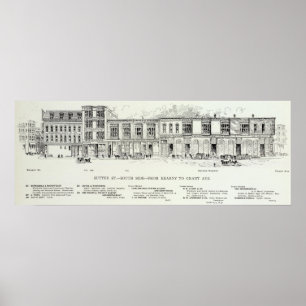 Sutter South side Kearny en Grant Poster