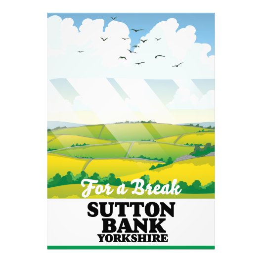 Sutton Bank Yorkshire reisposter Foto Afdruk (Voorkant)