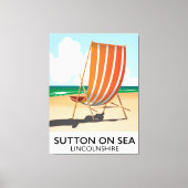 Sutton op Zee, naast de reisposter. Canvas Afdruk (Voorkant)