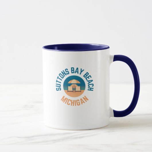 Suttons Bay Beach Michigan Hometown Coffee Mug (Droite)