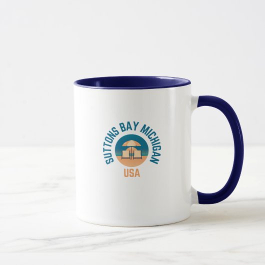 Suttons Bay Michigan Ville natale Café Mug (Droite)