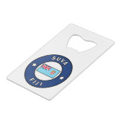 Suva Fiji Kredietkaart Flessenopener (Voorkant Gekanteld)