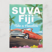 Suva,  poster van de vakantie in Fiji Briefkaart (Voorkant)