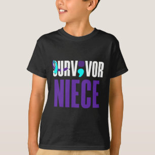 Suvivor nichtje ondersteunt zelfmoordpreventie bew t-shirt