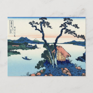 Suwa-meer in de provincie Shinano Briefkaart