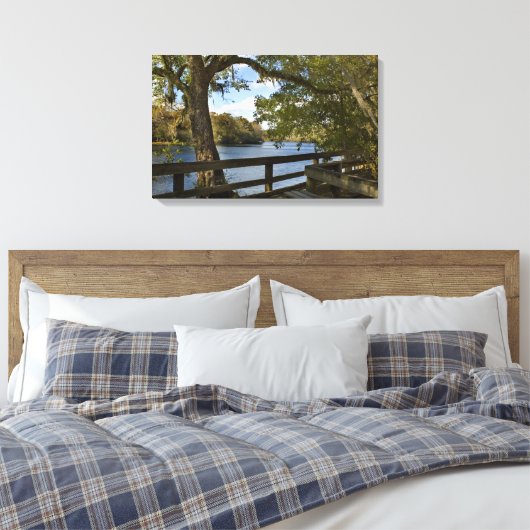 Suwannee River bij Hart Springs Canvas Afdruk (Insitu (Slaapkamer))