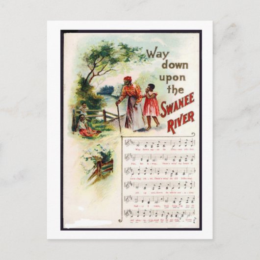 Suwannee River Black Americana Carte postale Vinta (Devant)