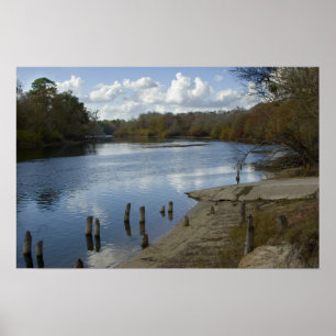 Suwannee River, oude Wannee Boat Ramp Print