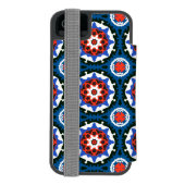 Suzani patroon met blote versiering incipio iPhone portemonnee hoesje (Agenda Achterkant)