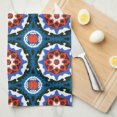 Suzani patroon met blote versiering theedoek (Quarter Fold)