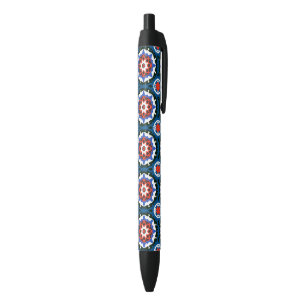 Suzani patroon met blote versiering zwarte inkt pen