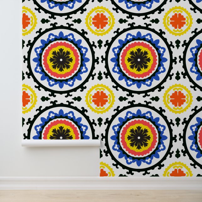 Suzani Pattern Behang (Applicatie)