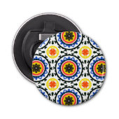 Suzani Pattern Button Flesopener (Voorkant)