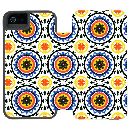 Suzani Pattern Incipio iPhone Portemonnee Hoesje (Agenda Open)