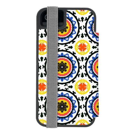 Suzani Pattern Incipio iPhone Portemonnee Hoesje (Agenda Achterkant)