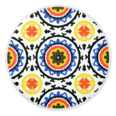 Suzani Pattern Keramische Knop (Voorkant)