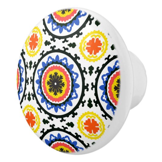 Suzani Pattern Keramische Knop (Rechts)