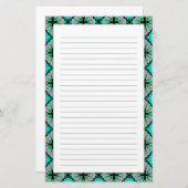 Suzani Pattern met Uzbek and Kazakse Motifs Briefpapier (Voorkant / Achterkant)