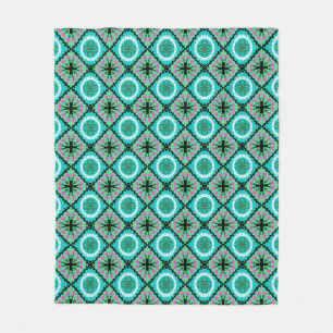 Suzani Pattern met Uzbek and Kazakse Motifs Fleece Deken