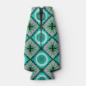 Suzani Pattern met Uzbek and Kazakse Motifs Flesjeskoeler (Achterkant)