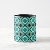Suzani Pattern met Uzbek and Kazakse Motifs Mok (Midden)