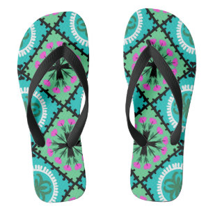 Suzani Pattern met Uzbek and Kazakse Motifs Teenslippers