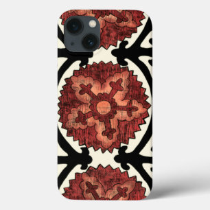 Suzani Style Decorative Floral Pattern iPhone 13 Hoesje