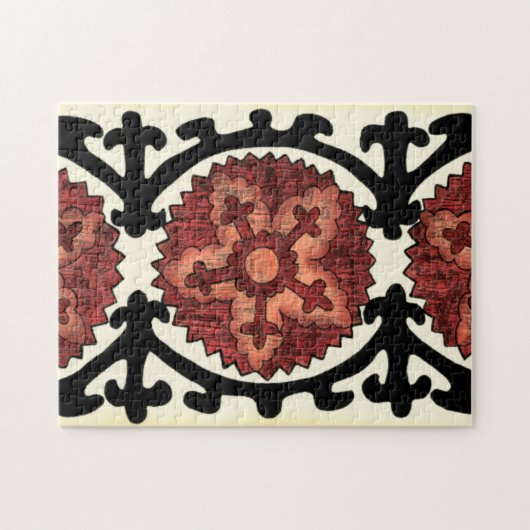 Suzani Style Decorative Floral Pattern Legpuzzel (Horizontaal)