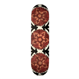 Suzani Style Decorative Floral Pattern Skateboard