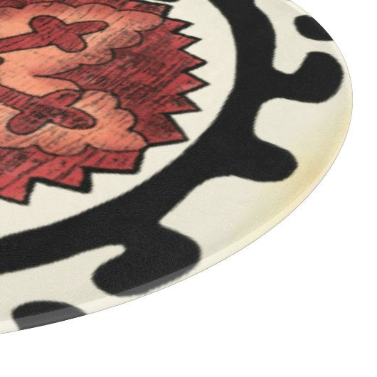 Suzani Style Decorative Floral Pattern Snijplank (Hoek)