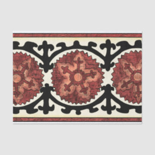 Suzani Style Decorative Floral Pattern Tissuepapier