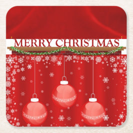 SUZANNE ELIZABETH CHRISTMAS COLLECTIE VIERKANTE KARTONNEN ONDERZETTER