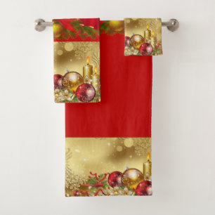 SUZANNE ELIZABETH COLLECTION NOËL SERVIETTE DE BAI