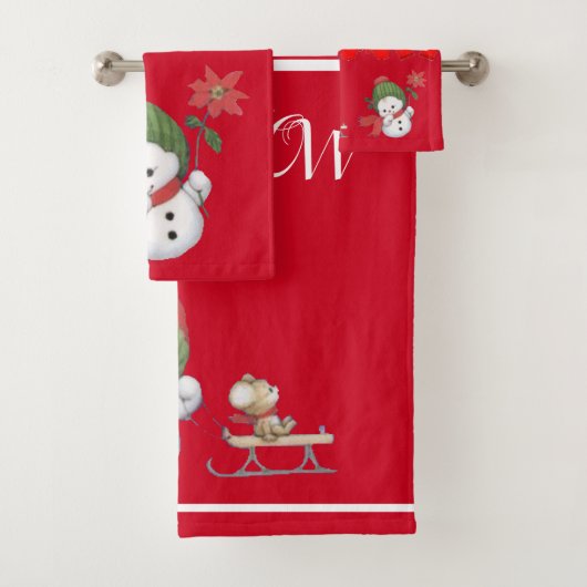 SUZANNE ELIZABETH COLLECTION NOËL SERVIETTE DE BAI (En situation)