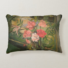 Suzanne Valadon Flowers voor een Venster Accent Kussen