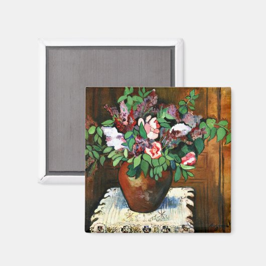 Suzanne Valadon - Vaas met bloemen, 1921 Magneet (Voorkant / Achterkant)