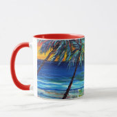 Suzannes Art Sunset Beach Mug (Gauche)