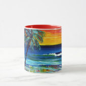 Suzannes Art Sunset Beach Mug (Centre)